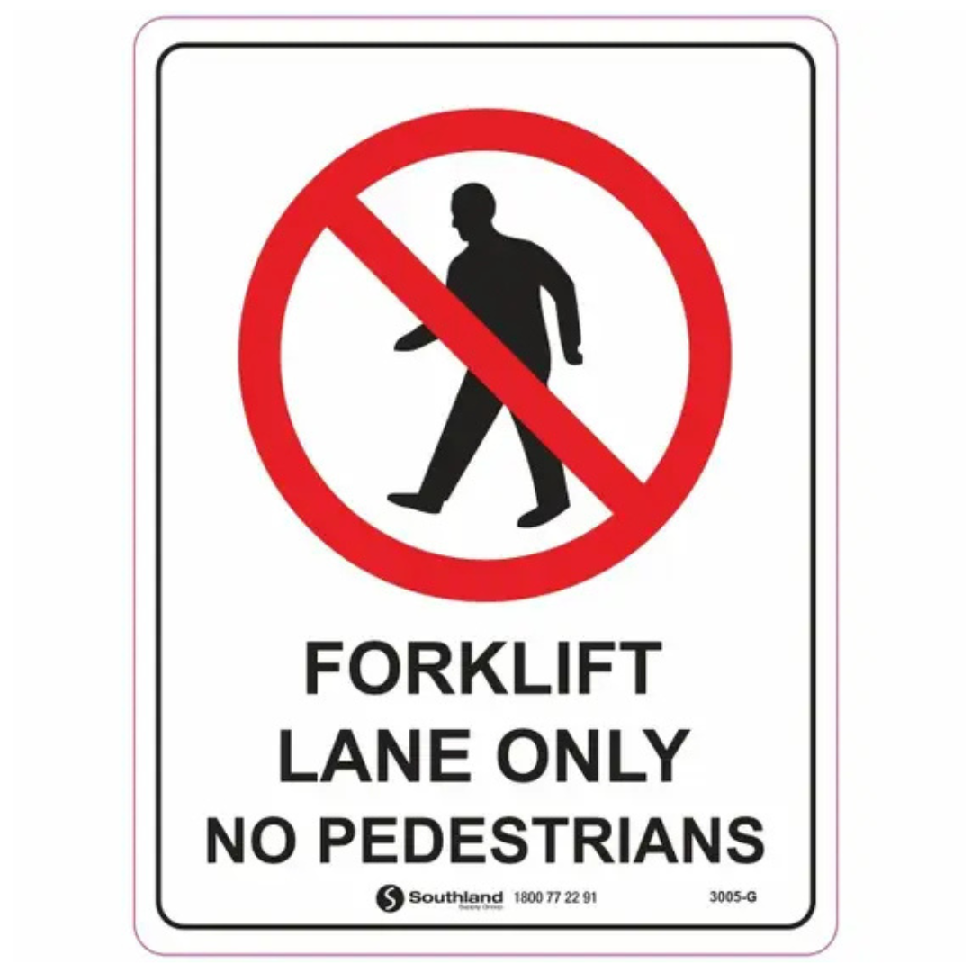 Forklift Lane Only Sign